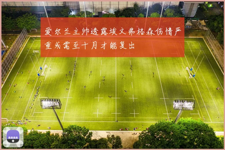 爱尔兰主帅透露埃文弗格森伤情严重或需至十月才能复出